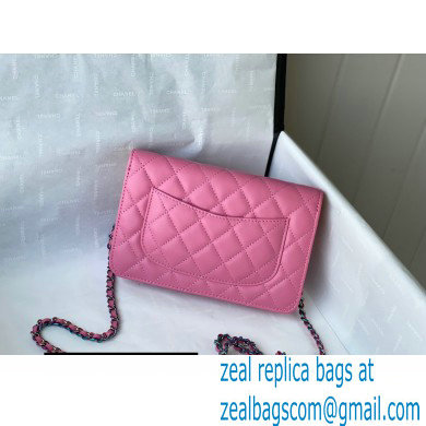 Chanel Rainbow Hardware Wallet on Chain WOC Bag Fuchsia/Yellow 2021 - Click Image to Close