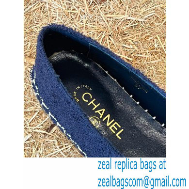 Chanel Tweed and Fabric CC Logo Espadrilles G29762 Navy Blue 2022