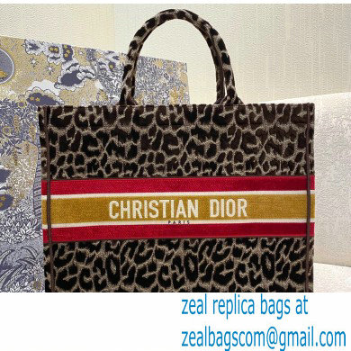 Dior Book Tote Bag in Multicolor Mizza Embroidery Brown 2021