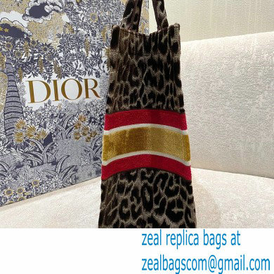 Dior Book Tote Bag in Multicolor Mizza Embroidery Brown 2021 - Click Image to Close