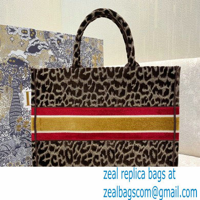Dior Book Tote Bag in Multicolor Mizza Embroidery Brown 2021 - Click Image to Close
