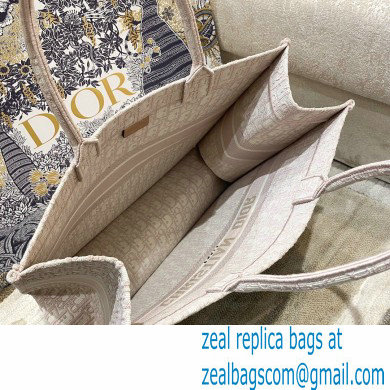 Dior Book Tote Bag in Oblique Embroidery Pale Pink 2021 - Click Image to Close