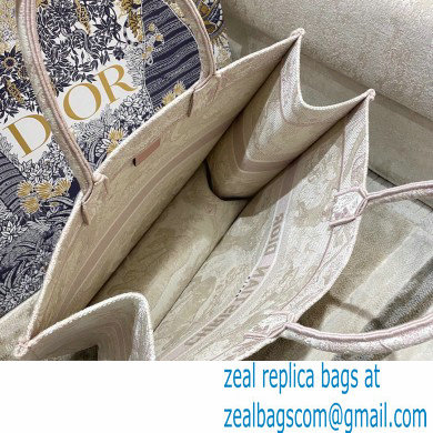 Dior Book Tote Bag in Toile de Jouy Embroidery Pale Pink 2021 - Click Image to Close