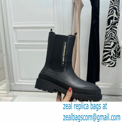 Dior Calfskin Trial Ankle Boots Black 2021 - Click Image to Close