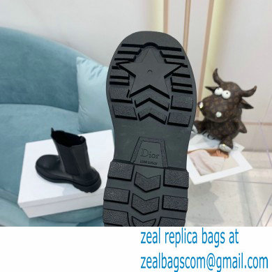 Dior Calfskin Trial Ankle Boots Black 2021