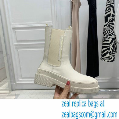 Dior Calfskin Trial Ankle Boots White 2021 - Click Image to Close