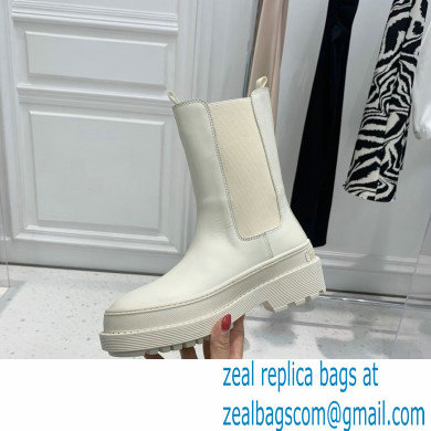 Dior Calfskin Trial Ankle Boots White 2021 - Click Image to Close