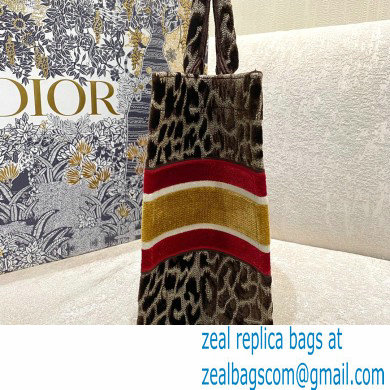 Dior Small Book Tote Bag in Multicolor Mizza Embroidery Brown 2021 - Click Image to Close