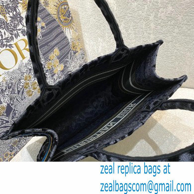 Dior Small Book Tote Bag in Multicolor Mizza Embroidery Gray 2021