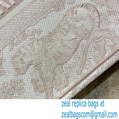 Dior Small Book Tote Bag in Toile de Jouy Embroidery Pale Pink 2021 - Click Image to Close