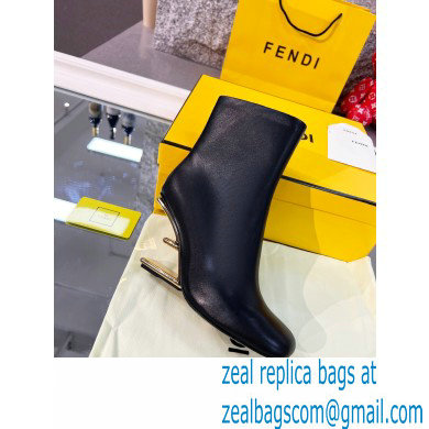 FENDI FIRST Leather High-heeled Boots Black 2021 - Click Image to Close