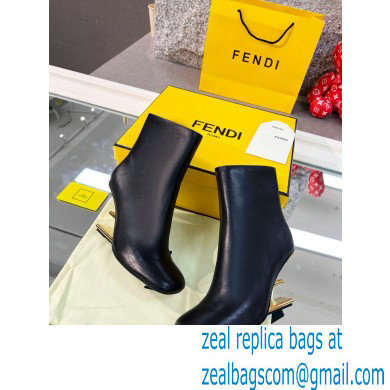 FENDI FIRST Leather High-heeled Boots Black 2021