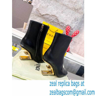FENDI FIRST Leather High-heeled Boots Black 2021