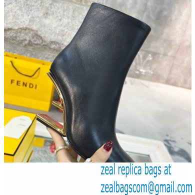 FENDI FIRST Leather High-heeled Boots Black 2021 - Click Image to Close