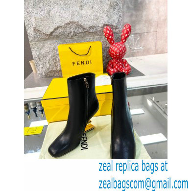 FENDI FIRST Leather High-heeled Boots Black 2021