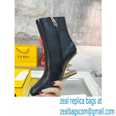 FENDI FIRST Leather High-heeled Boots Black 2021