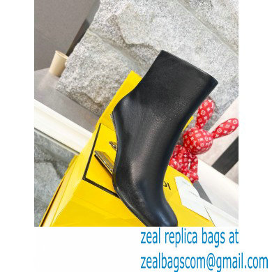 FENDI FIRST Leather High-heeled Boots Black 2021 - Click Image to Close