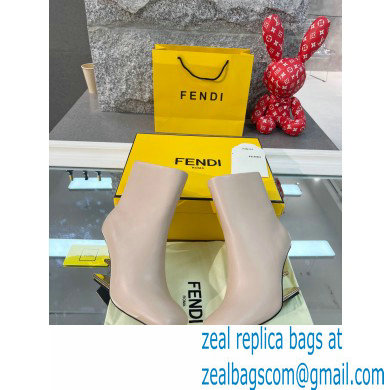 FENDI FIRST Leather High-heeled Boots Nude 2021 - Click Image to Close