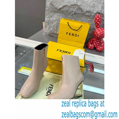 FENDI FIRST Leather High-heeled Boots Nude 2021 - Click Image to Close