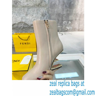 FENDI FIRST Leather High-heeled Boots Nude 2021