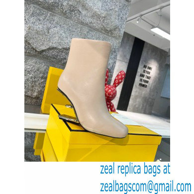 FENDI FIRST Leather High-heeled Boots Nude 2021 - Click Image to Close