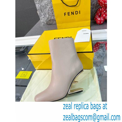 FENDI FIRST Leather High-heeled Boots Nude 2021 - Click Image to Close