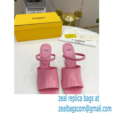 FENDI FIRST Patent Leather Clear High-heeled Sandals Pink 2022