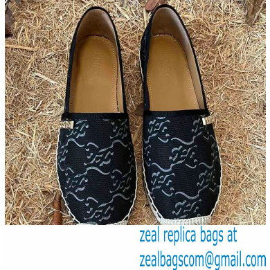 Fendi FF Print Canvas Espadrilles Black 2022