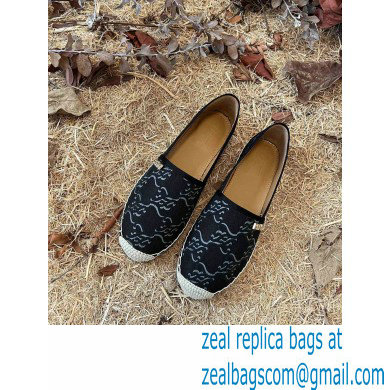 Fendi FF Print Canvas Espadrilles Black 2022 - Click Image to Close