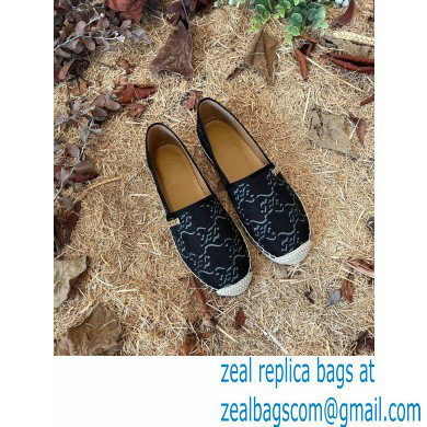 Fendi FF Print Canvas Espadrilles Black 2022 - Click Image to Close