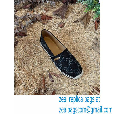 Fendi FF Print Canvas Espadrilles Black 2022