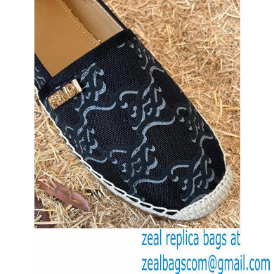 Fendi FF Print Canvas Espadrilles Black 2022