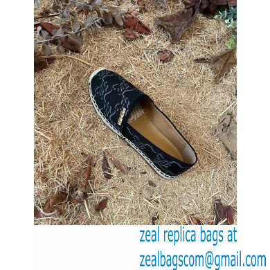 Fendi FF Print Canvas Espadrilles Black 2022 - Click Image to Close