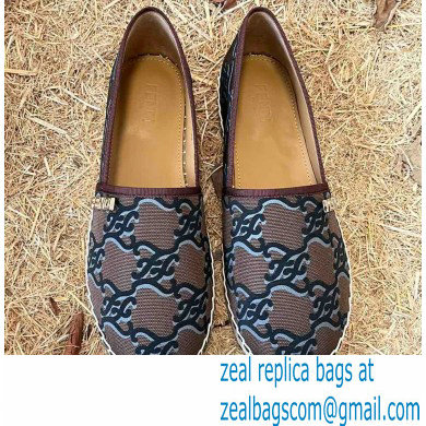 Fendi FF Print Canvas Espadrilles Coffee 2022