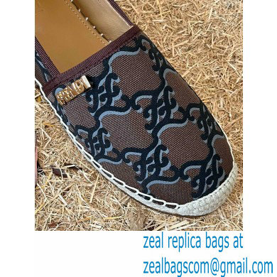 Fendi FF Print Canvas Espadrilles Coffee 2022