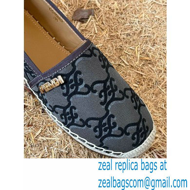 Fendi FF Print Canvas Espadrilles Gray 2022 - Click Image to Close