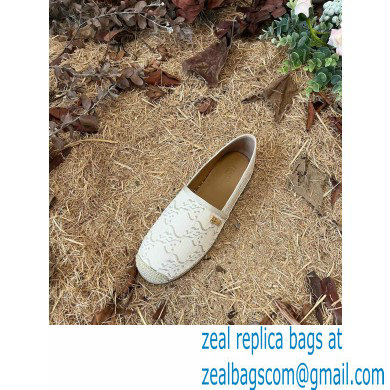 Fendi FF Print Canvas Espadrilles White 2022 - Click Image to Close