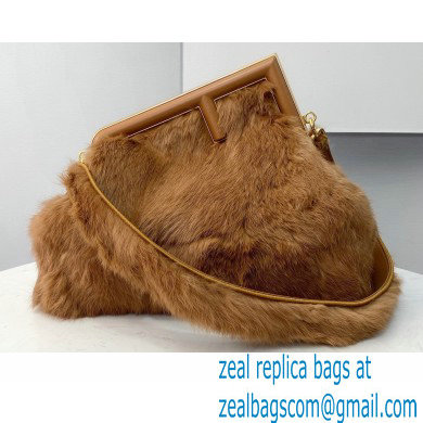 Fendi First Medium Mink Bag Brown 2021 - Click Image to Close