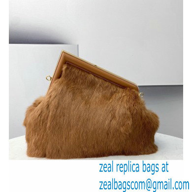 Fendi First Medium Mink Bag Brown 2021