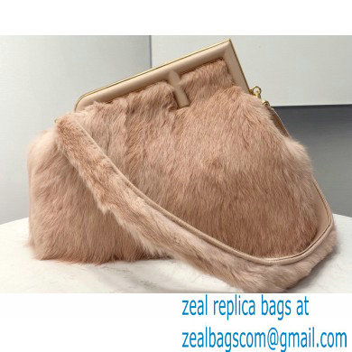 Fendi First Medium Mink Bag Nude Pink 2021