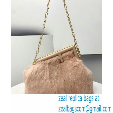 Fendi First Medium Mink Bag Nude Pink 2021