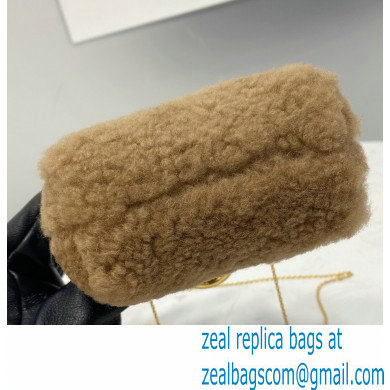 Fendi First NANO Sheepskin Bag Chram Apricot 2021