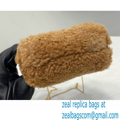 Fendi First NANO Sheepskin Bag Chram Brown 2021