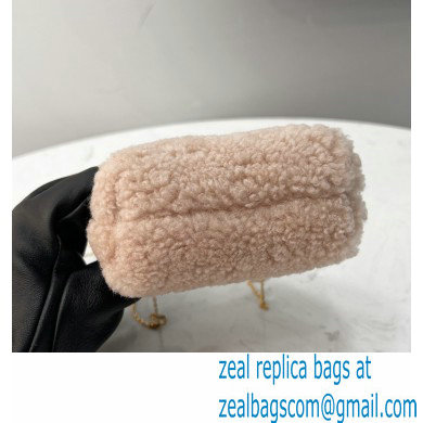 Fendi First NANO Sheepskin Bag Chram Nude Pink 2021