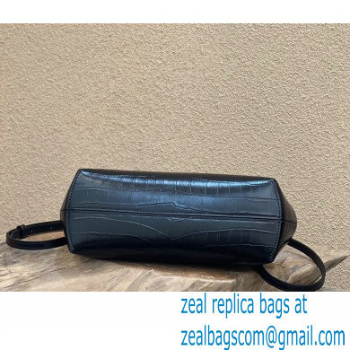 Fendi First Small Crocodile Pattern Bag Black 2021