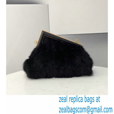 Fendi First Small Mink Bag Black 2021