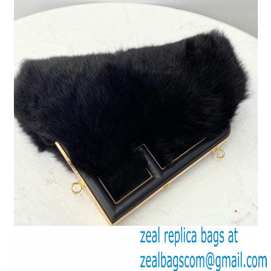 Fendi First Small Mink Bag Black 2021