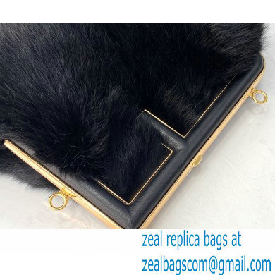 Fendi First Small Mink Bag Black 2021