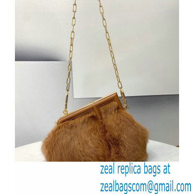 Fendi First Small Mink Bag Brown 2021