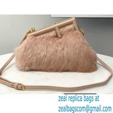 Fendi First Small Mink Bag Nude Pink 2021